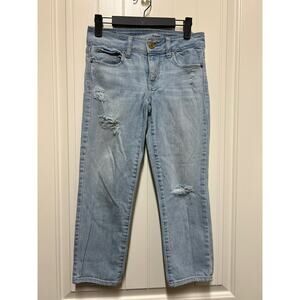 American Eagle Slim Crop Jeans Size 00 Lightwash